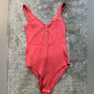 Women’s red/pink body suite